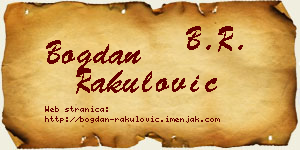 Bogdan Rakulović vizit kartica